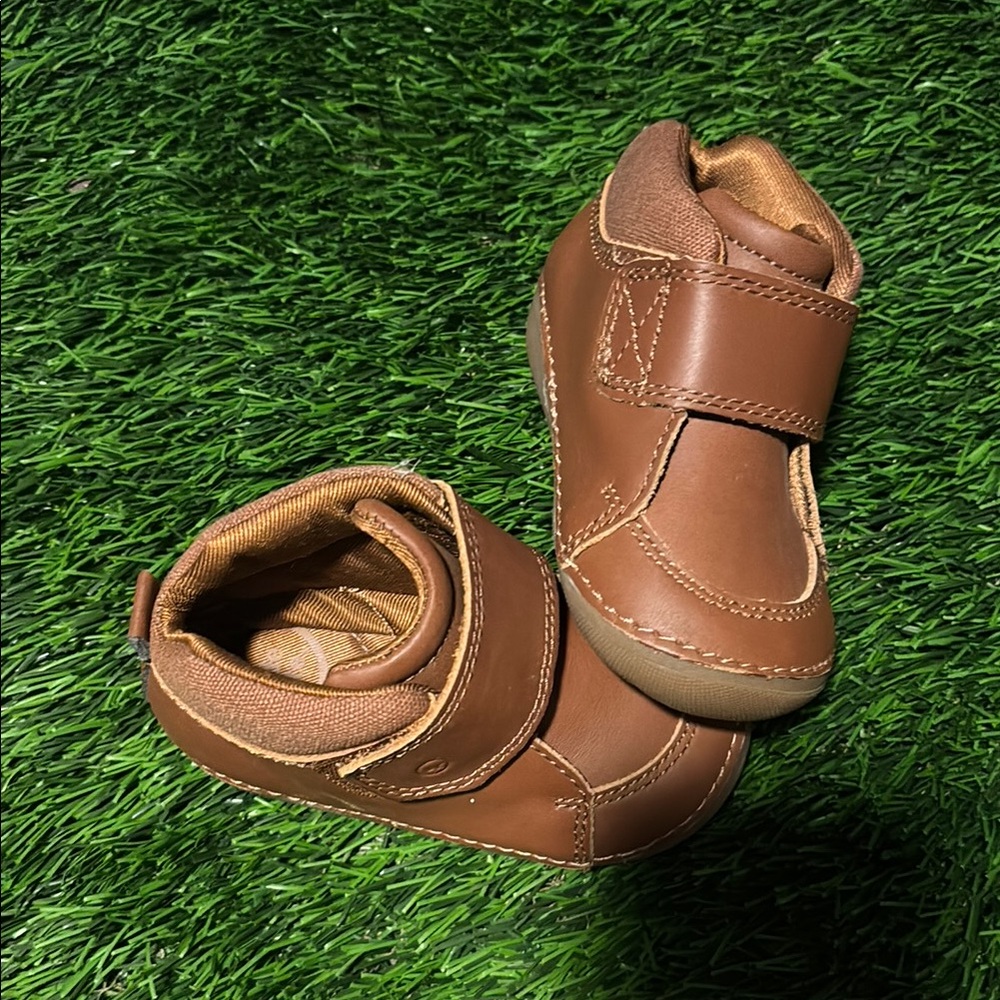 Stride Rite Tan Baby Walker Shoes